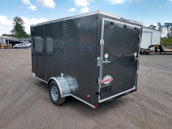 New GANS612SA CARGO MATE 6' X 12' ENCLOSED CARGO TRAILER W/ REAR RAMP DOOR AND SIDE DOOR