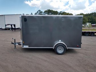 New GANS612SA CARGO MATE 6' X 12' ENCLOSED CARGO TRAILER W/ REAR RAMP DOOR AND SIDE DOOR