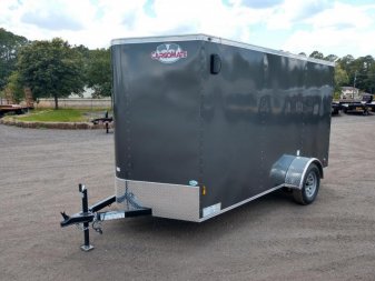New GANS612SA CARGO MATE 6' X 12' ENCLOSED CARGO TRAILER W/ REAR RAMP DOOR AND SIDE DOOR