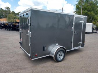 New GANS612SA CARGO MATE 6' X 12' ENCLOSED CARGO TRAILER W/ REAR RAMP DOOR AND SIDE DOOR