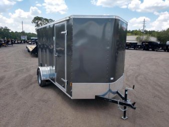 New GANS612SA CARGO MATE 6' X 12' ENCLOSED CARGO TRAILER W/ REAR RAMP DOOR AND SIDE DOOR