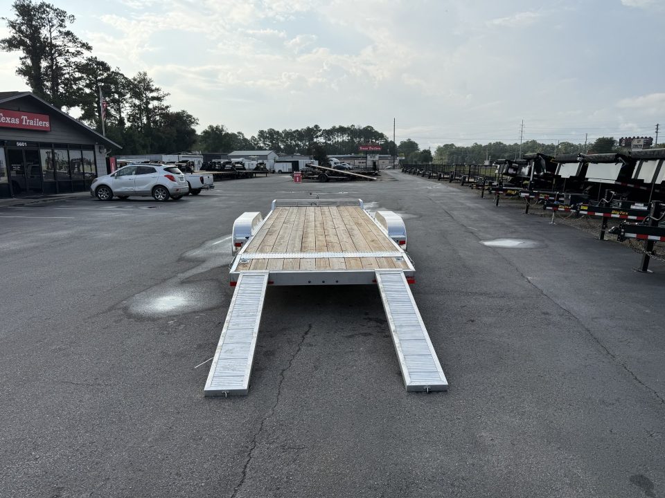 New MOCH8X20W MISSION 6'8" X 20' ALUMINUM CAR HAULER W/ 6' RAMPS AND WOOD DECK
