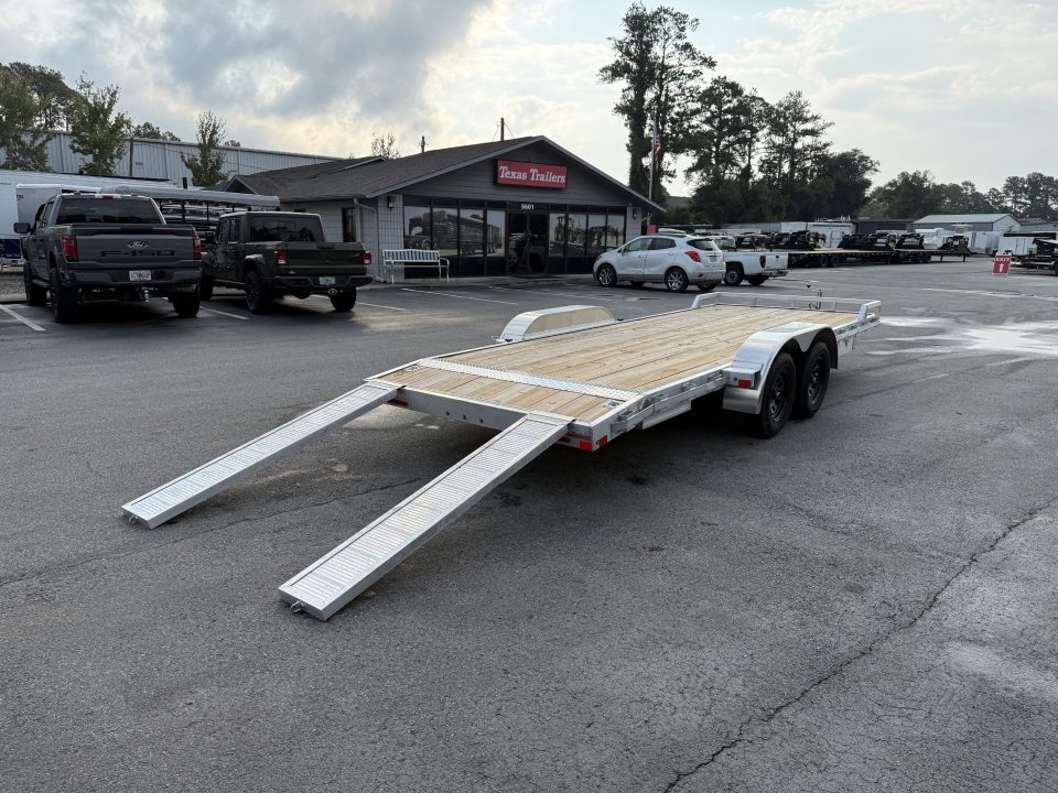 New MOCH8X20W MISSION 6'8" X 20' ALUMINUM CAR HAULER W/ 6' RAMPS AND WOOD DECK