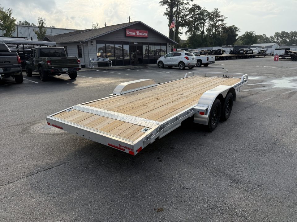New MOCH8X20W MISSION 6'8" X 20' ALUMINUM CAR HAULER W/ 6' RAMPS AND WOOD DECK