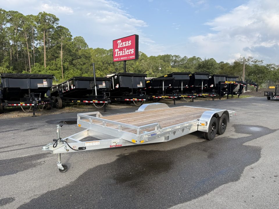 New MOCH8X20W MISSION 6'8" X 20' ALUMINUM CAR HAULER W/ 6' RAMPS AND WOOD DECK