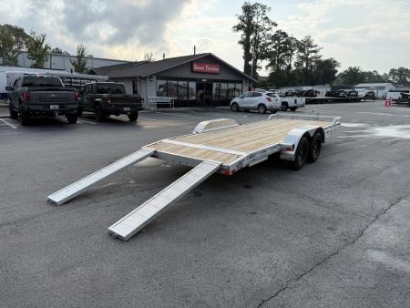 New MOCH8X20W MISSION 6'8" X 20' ALUMINUM CAR HAULER W/ 6' RAMPS AND WOOD DECK