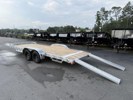 New MOCH8X20W MISSION 6'8" X 20' ALUMINUM CAR HAULER W/ 6' RAMPS AND WOOD DECK