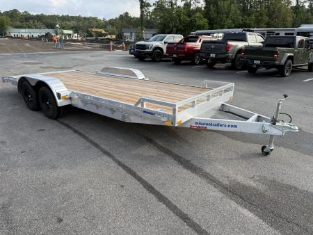 New MOCH8X20W MISSION 6'8" X 20' ALUMINUM CAR HAULER W/ 6' RAMPS AND WOOD DECK