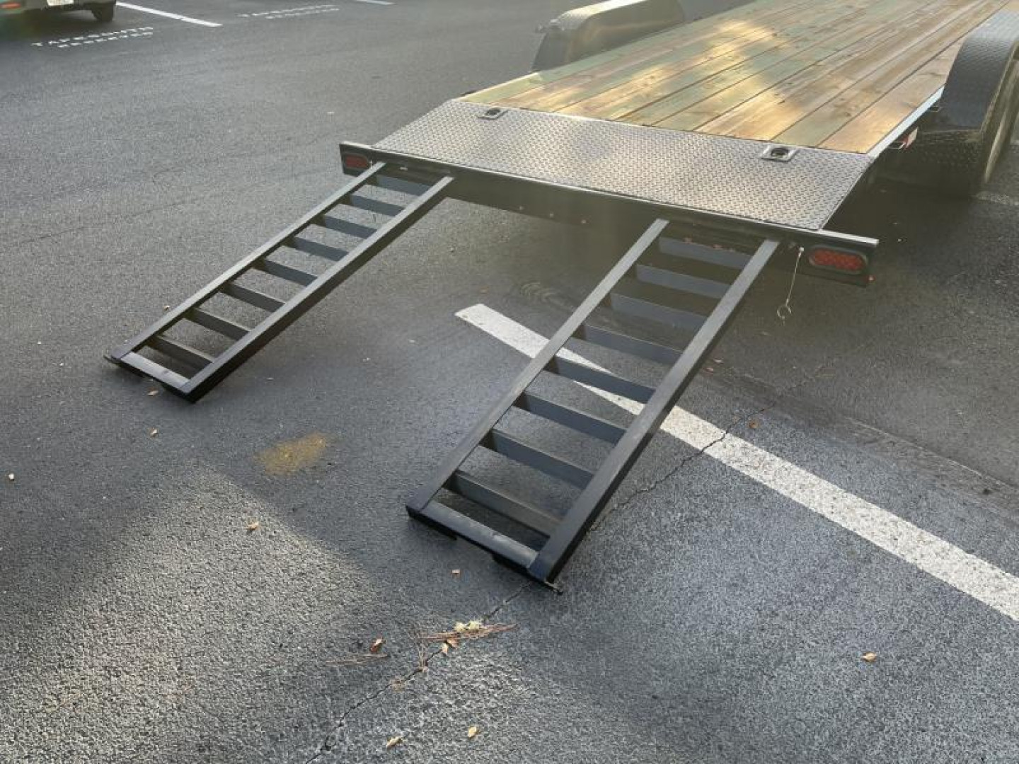 New CH2070 TEXAS TRAILERS 6'10" X 20' CAR HAULER W/ SLIDE OUT RAMPS