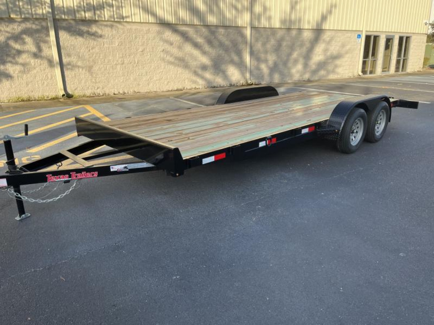 New CH2070 TEXAS TRAILERS 6'10" X 20' CAR HAULER W/ SLIDE OUT RAMPS