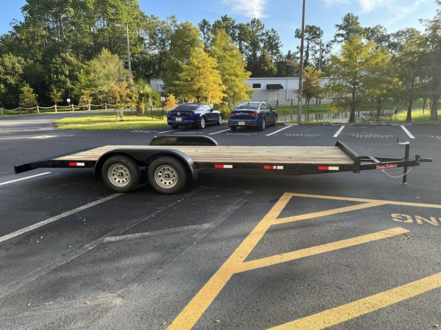New CH2070 TEXAS TRAILERS 6'10" X 20' CAR HAULER W/ SLIDE OUT RAMPS