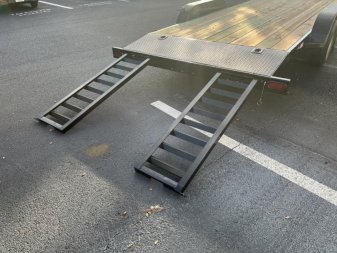 New CH2070 TEXAS TRAILERS 6'10" X 20' CAR HAULER W/ SLIDE OUT RAMPS