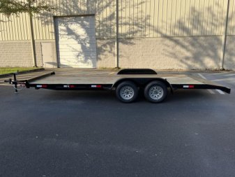 New CH2070 TEXAS TRAILERS 6'10" X 20' CAR HAULER W/ SLIDE OUT RAMPS