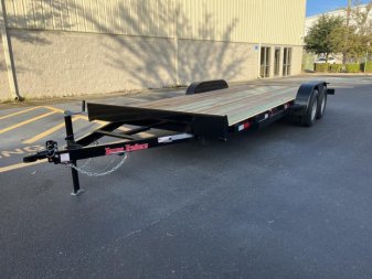 New CH2070 TEXAS TRAILERS 6'10  X 20' CAR HAULER W/ SLIDE OUT RAMPS