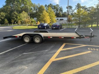 New CH2070 TEXAS TRAILERS 6'10" X 20' CAR HAULER W/ SLIDE OUT RAMPS