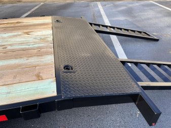New CH2070 TEXAS TRAILERS 6'10" X 20' CAR HAULER W/ SLIDE OUT RAMPS