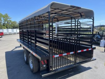 New ST1612G TEXAS TRAILERS 16' GOOSENECK STOCK TRAILER