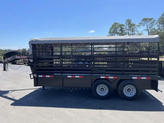 New ST1612G TEXAS TRAILERS 16' GOOSENECK STOCK TRAILER