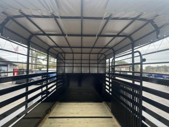 New ST1410B TEXAS TRAILERS 14' BUMPER PULL STOCK TRAILER
