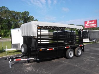New ST1410B TEXAS TRAILERS 14' BUMPER PULL STOCK TRAILER