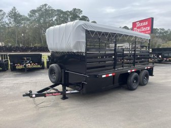 New ST1410B TEXAS TRAILERS 14' BUMPER PULL STOCK TRAILER