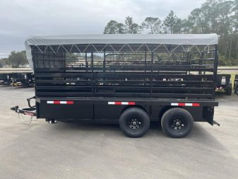 New ST1410B TEXAS TRAILERS 14' BUMPER PULL STOCK TRAILER