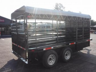 New ST1410B TEXAS TRAILERS 14' BUMPER PULL STOCK TRAILER