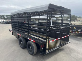 New ST1410B TEXAS TRAILERS 14' BUMPER PULL STOCK TRAILER