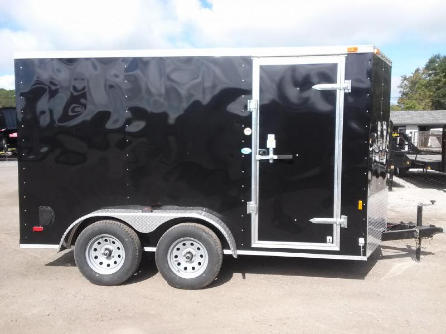 New GANS712TA2 CARGO MATE 7' X 12' ENCLOSED CARGO TRAILER W/ REAR RAMP DOOR & SIDE DOOR