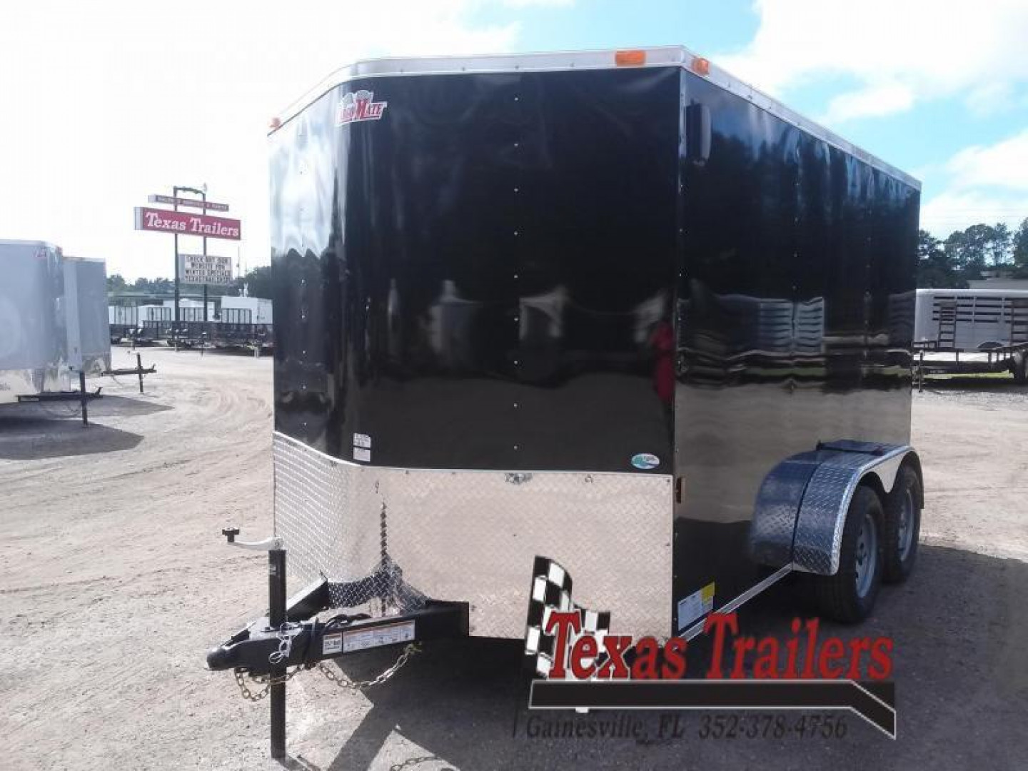 New GANS712TA2 CARGO MATE 7' X 12' ENCLOSED CARGO TRAILER W/ REAR RAMP DOOR & SIDE DOOR
