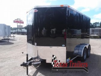 New GANS712TA2 CARGO MATE 7' X 12' ENCLOSED CARGO TRAILER W/ REAR RAMP DOOR & SIDE DOOR