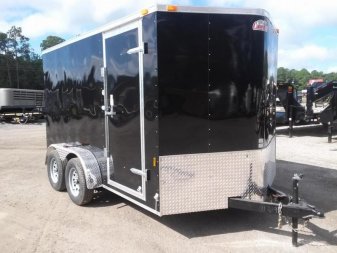 New GANS712TA2 CARGO MATE 7' X 12' ENCLOSED CARGO TRAILER W/ REAR RAMP DOOR & SIDE DOOR