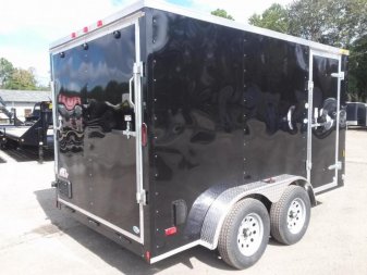 New GANS712TA2 CARGO MATE 7' X 12' ENCLOSED CARGO TRAILER W/ REAR RAMP DOOR & SIDE DOOR