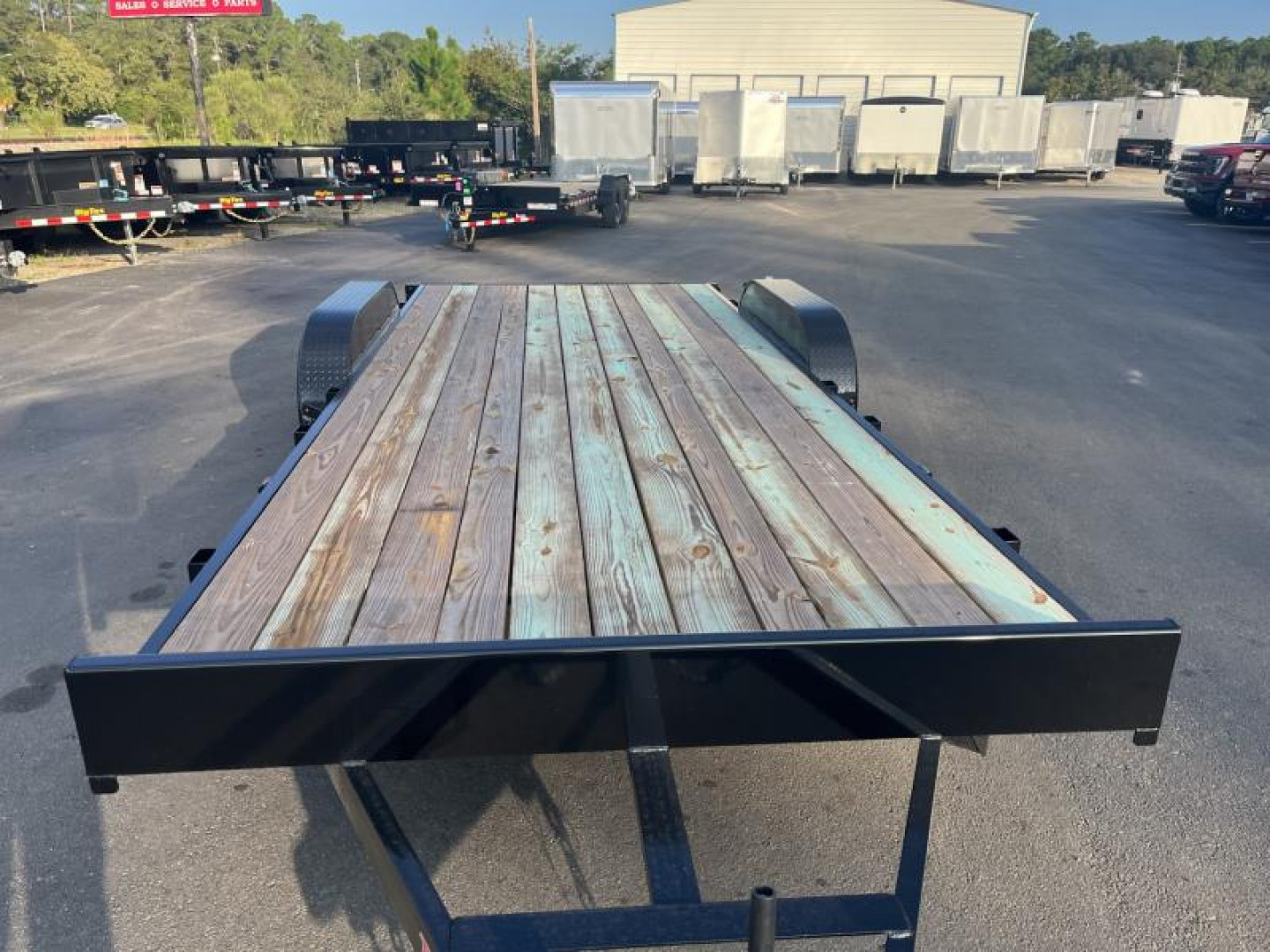 New CH1870 TEXAS TRAILERS 6'10" X 18' CAR HAULER W/ SLIDE OUT RAMPS