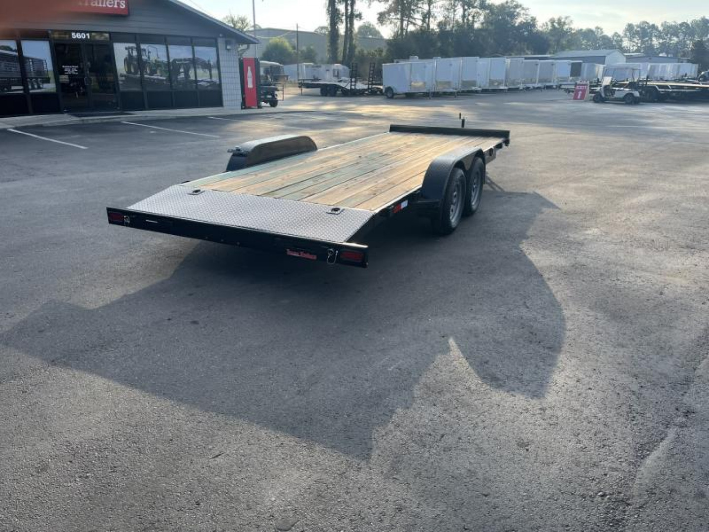 New CH1870 TEXAS TRAILERS 6'10" X 18' CAR HAULER W/ SLIDE OUT RAMPS