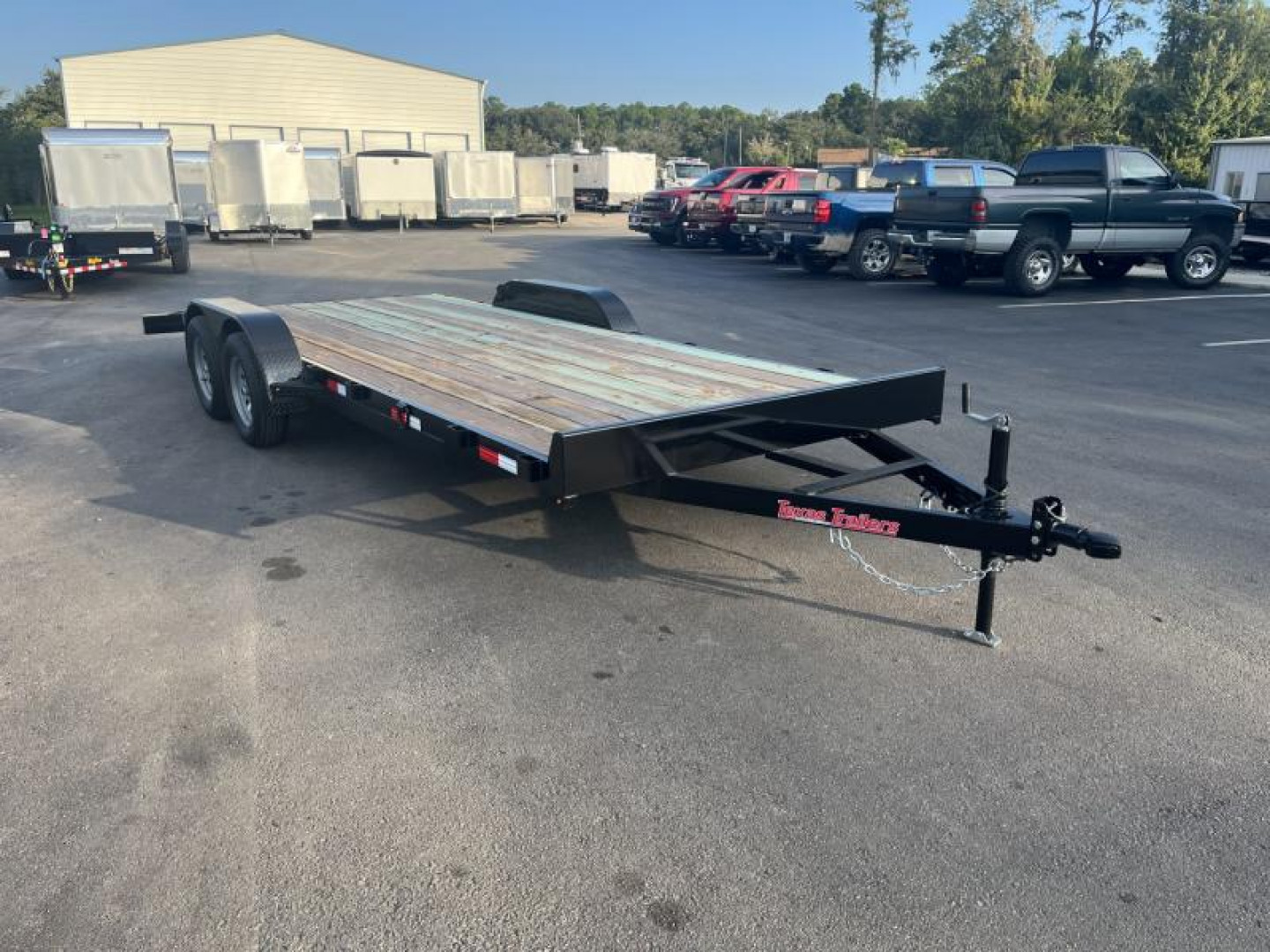 New CH1870 TEXAS TRAILERS 6'10" X 18' CAR HAULER W/ SLIDE OUT RAMPS