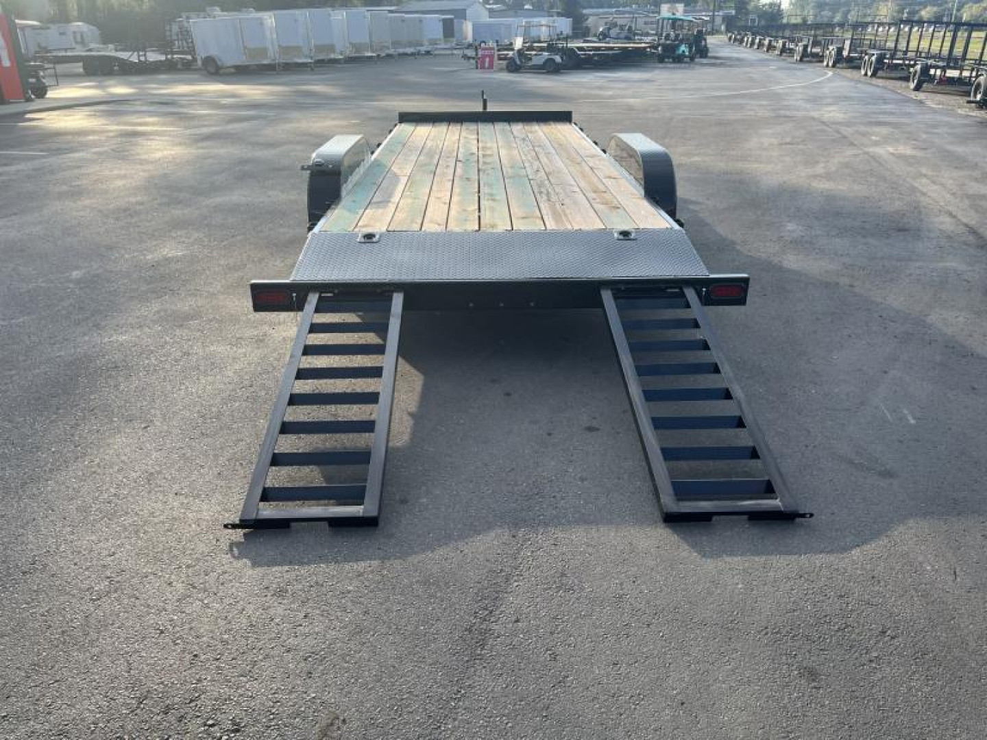 New CH1870 TEXAS TRAILERS 6'10" X 18' CAR HAULER W/ SLIDE OUT RAMPS