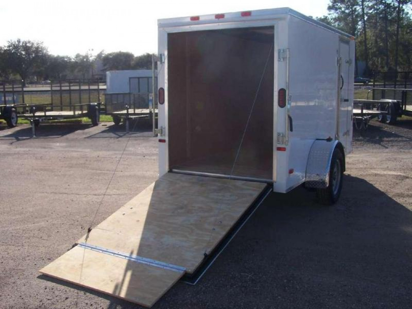 New GANS510SA CARGO MATE 5' X 10' ENCLOSED CARGO TRAILER W/ REAR RAMP DOOR & SIDE DOOR