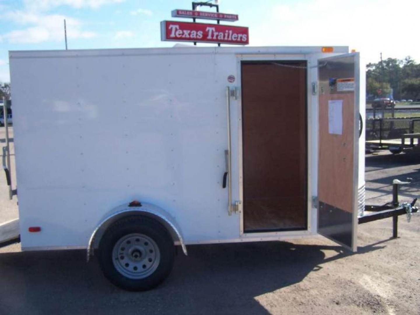 New GANS510SA CARGO MATE 5' X 10' ENCLOSED CARGO TRAILER W/ REAR RAMP DOOR & SIDE DOOR