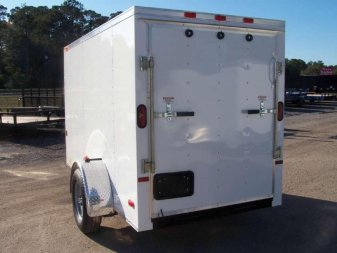 New GANS510SA CARGO MATE 5' X 10' ENCLOSED CARGO TRAILER W/ REAR RAMP DOOR & SIDE DOOR