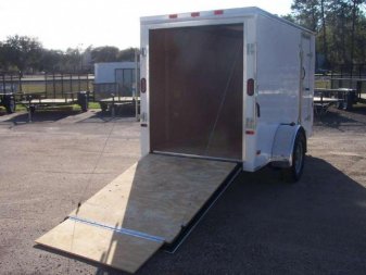 New GANS510SA CARGO MATE 5' X 10' ENCLOSED CARGO TRAILER W/ REAR RAMP DOOR & SIDE DOOR