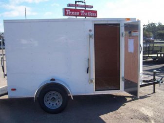 New GANS510SA CARGO MATE 5' X 10' ENCLOSED CARGO TRAILER W/ REAR RAMP DOOR & SIDE DOOR