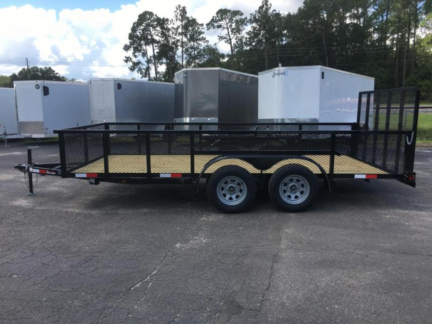 New LM61870 TEXAS TRAILERS 6'10" X 18' LAWN MAINTENANCE TRAILER