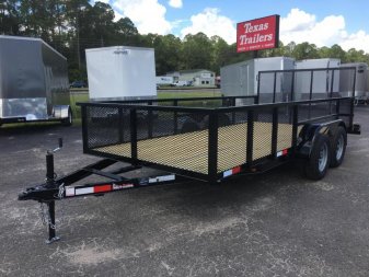 New LM61870 TEXAS TRAILERS 6'10" X 18' LAWN MAINTENANCE TRAILER