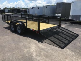 New LM61870 TEXAS TRAILERS 6'10" X 18' LAWN MAINTENANCE TRAILER