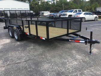 New LM61870 TEXAS TRAILERS 6'10  X 18' LAWN MAINTENANCE TRAILER