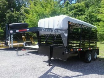 New ST1210G TEXAS TRAILERS 12' GOOSENECK STOCK TRAILER W/ OPEN BULKHEAD