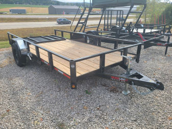 New Heartland 76x14 Single 35k axle, 4 C, 4'G, Black