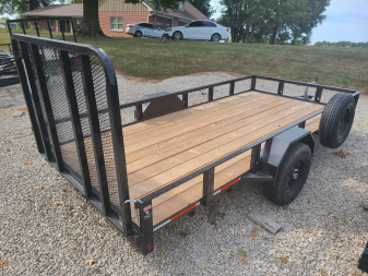 New Heartland 76x14 4 C, 4'G, 52k axles, Black