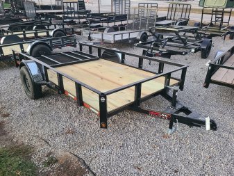 New Heartland 76  X 12' SINGLE AXLE 4' REAR GATE, 4  CH TONGUE